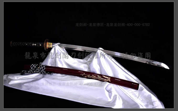 尾川兼国武士刀|三枚合烧刃|(LJG-1281）| - 知名传统刀剑锻造品牌 